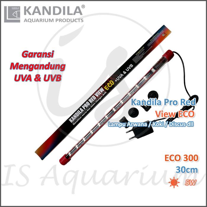 Gambar Kandila Pro Red ECO View Lamp Lampu LED Celup Ikan Aquarium FREE PVC - ECO-300, Packing PVC dari IS Aquarium undefined Tokopedia