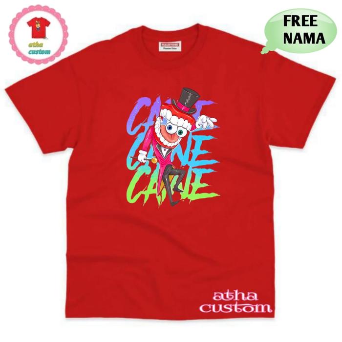 Gambar Baju kaos anak Free Nama karakter Caine Digital Circus - Merah, L dari athacustom undefined 5 Tokopedia