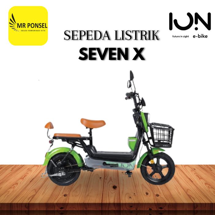 Gambar SEPEDA LISTRIK Electric Bike ION SEVEN 7X Garansi Resmi - GREEN GREY dari Mr-Ponsel undefined Tokopedia