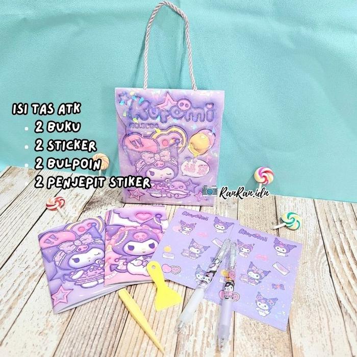Gambar Tas Jinjing 1 set ATK Sanrio/ Alat Tulis Sanrio 1 set/ Atk Sanlio - Tas Kuromi Ungu dari ranranidn undefined Tokopedia