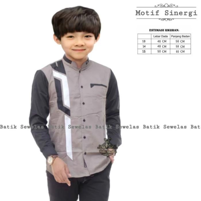 Gambar baju Koko Azahir anak lengan panjang motif sinergi - putih abu, 14 dari FSYUME_SHOP undefined 5 Tokopedia
