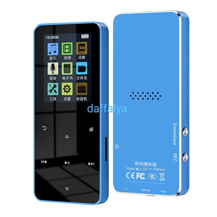 Gambar digital mp3 player bluetooth hifi dap full metal speaker lossless flac - Biru dari Bantolo_NEW undefined Tokopedia