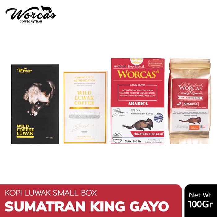 Gambar Kopi Luwak Liar Sumatran King Gayo 100gr - Ground (Bubuk) dari WORCAS COFFEE undefined Tokopedia