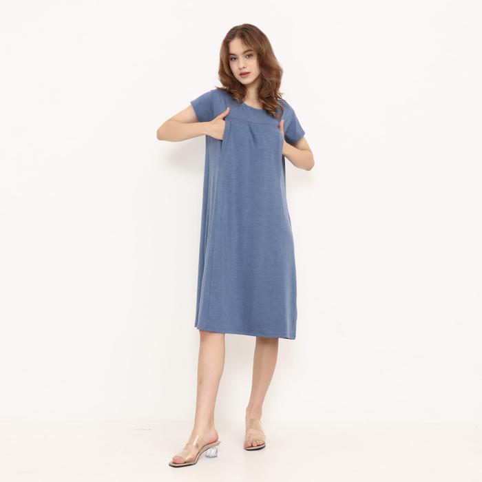 Gambar Baju Hamil Dress Hamil Menyusui Modern Kekinian - Soft Denim dari Baju Hamil Menyusui Happymomma Kota Tangerang Selatan Tokopedia