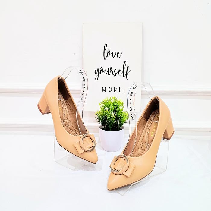 Gambar Sepatu Heels 5 cm Wanita Genny Import (0362018) - Tan, 37 dari Genny Official Store undefined Tokopedia