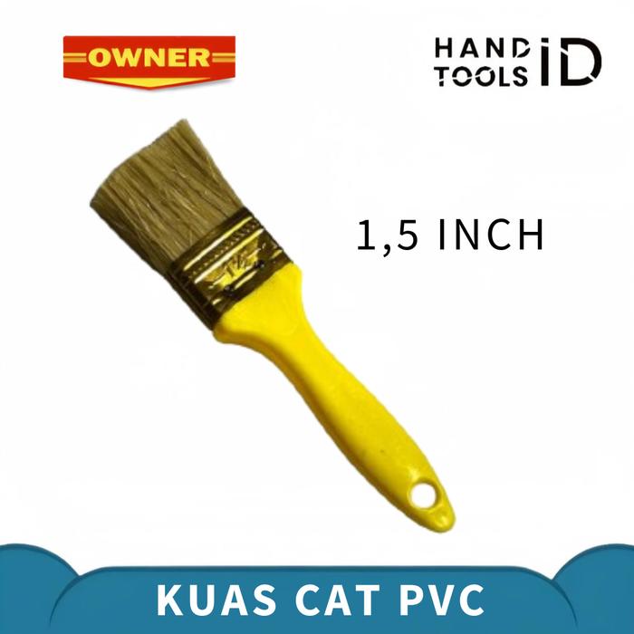 Gambar KUAS CAT PVC / KUAS CAT TEMBOK / KUAS CAT OWNER / KUAS CAT 2 3 4 INCH - 1,5 INCH dari Handtools ID undefined Tokopedia
