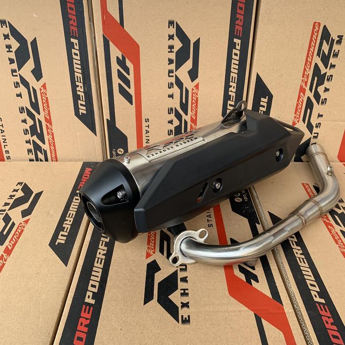 Gambar R-PRO Knalpot Standar Racing Inlet38 R3 Series Titan - Short Hanger - Black Doff, Pcx 160 dari R PRO Exhaust System undefined Tokopedia