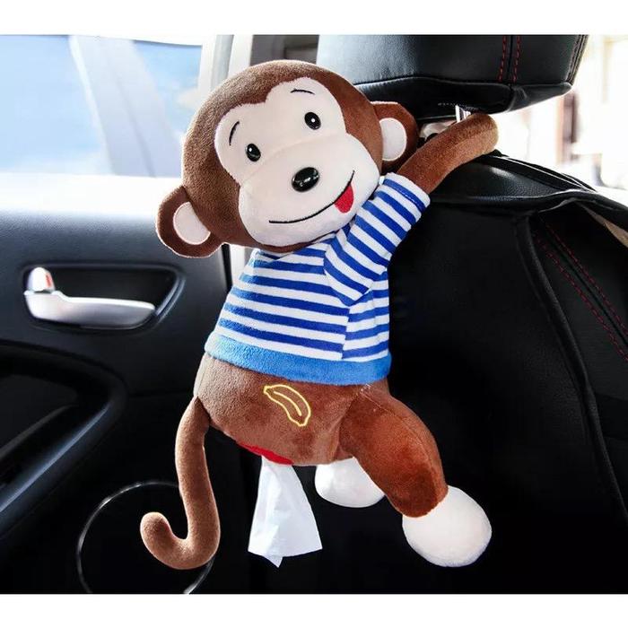 Gambar Tempat/Cover Tissue Tisu Monkey Monyet Armrest Mobil Bahan Premium - Biru dari Boneka Madda undefined Tokopedia