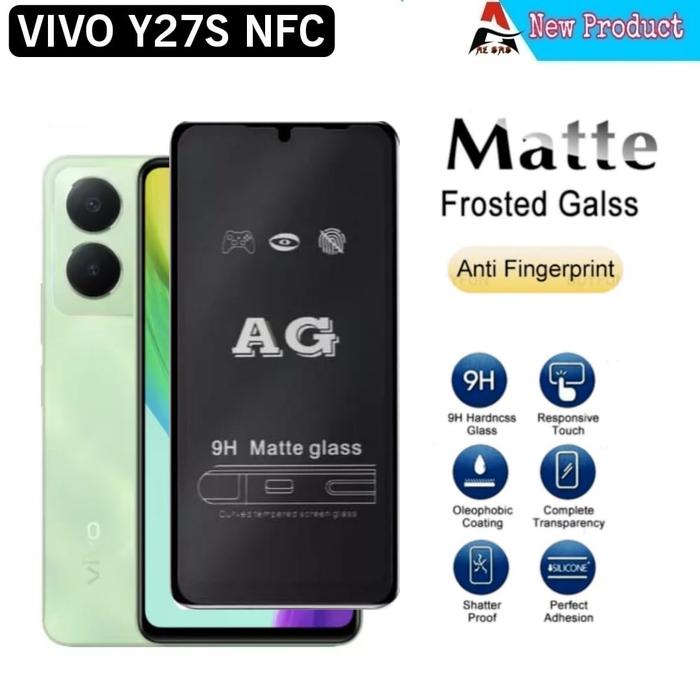 Gambar Tempered Glass Vivo Y27s NFC Full Cover Matte Anti Glare - Tempered Glass dari ALBABCASE undefined Tokopedia