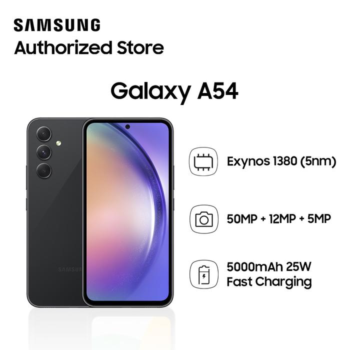 Gambar Samsung Galaxy A54 5G 8/128GB - GRAPHITE dari Rejodadi - Samsung Authorized undefined Tokopedia
