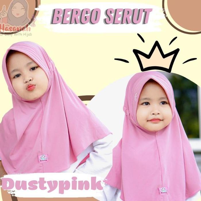 Gambar SIMAK PROMO MENARIK INI! Bergo serut emira Jilbab anak serut jersey - Dustypink, XL dari putermal undefined Tokopedia
