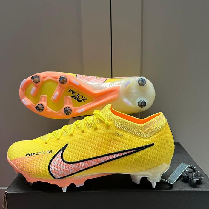 Sepatu Bola Nike Zoom Mercurial Vapor 15 Elite Yellow Strike SG 44