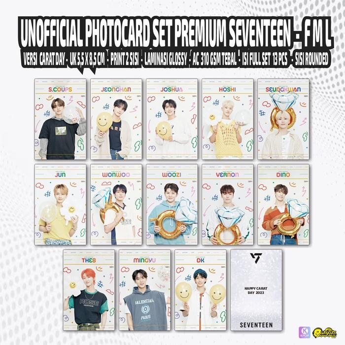 Gambar PC Photocard Seventeen FML glossy anti air - CARAT DAY dari WHYCUT KPOP_NEW undefined Tokopedia