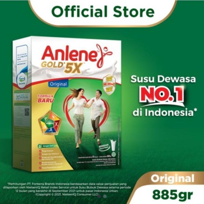 Gambar Anlene Gold Plus 5X Original 885 Gram 885Gram / Susu Lansia 900 Gram - 885 Gram dari meribell undefined Tokopedia