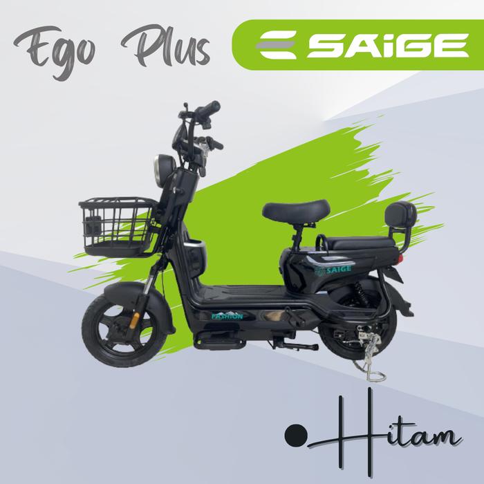 Gambar Sepeda Listrik SAIGE Ego Plus NFC 48V/12Ah 500 Watt (Garansi Resmi) - Hitam dari Saige indonesia undefined Tokopedia