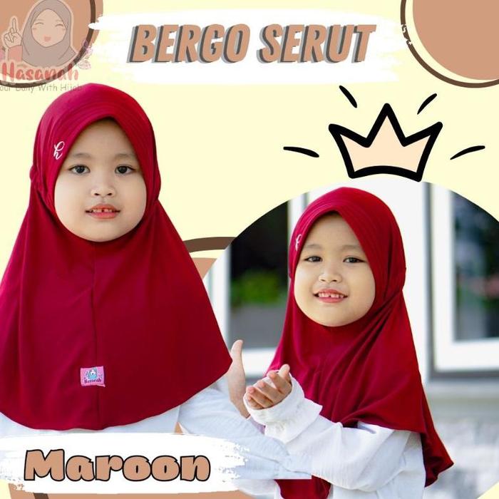 Gambar SIMAK PROMO MENARIK INI! Bergo serut emira Jilbab anak serut jersey - Dustypink, XL dari putermal undefined 5 Tokopedia