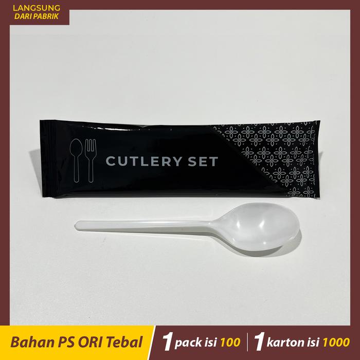 Gambar sendok garpu set plastik / sendok garpu putih susu / set sendok garpu - SM SUSU + COVER dari press budgetku undefined Tokopedia