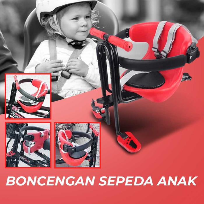 Gambar Boncengan Kursi Jok Depan Sepeda Lipat Dudukan Anak Child Seat Safety - Merah dari KASMA STORE undefined Tokopedia