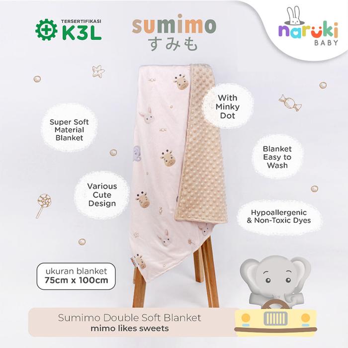 Gambar Sumimo Double Soft Newborn Blanket Selimut Bayi - Mimo Like Sweet dari Naruki Baby Shop undefined 5 Tokopedia