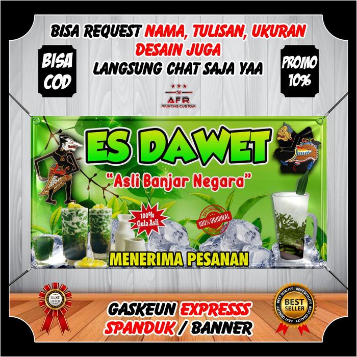 Gambar Spanduk Banner ES DAWET Spanduk Minuam Es Dawet ES CINCAU VIRAL - 150 X 80 CM dari AFR PRINTING25 undefined Tokopedia