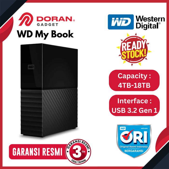 Gambar Hardisk Eksternal External 3.5" - WD My Book Dekstop Storage HD HDD - 6 tb dari Doran Gadget Official Store undefined Tokopedia