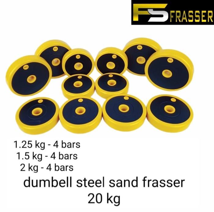 Gambar Frasser Dumbbell Set Plus Kettlebell Fitness Equipment 6 in 1 40kg - Steel Sand 20 dari Frasser undefined Tokopedia