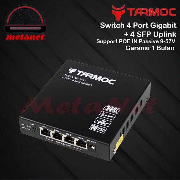 Gambar Switch 4 Port Gigabit + 4 SFP Uplink POE | Switch Hub 4 Port Unmanaged dari Meta Net. undefined Tokopedia