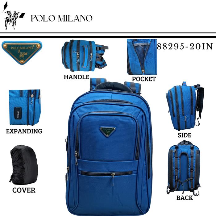 Casual Backpack Polo Milano Bag Polo Milano Tas Ransel Kasual
