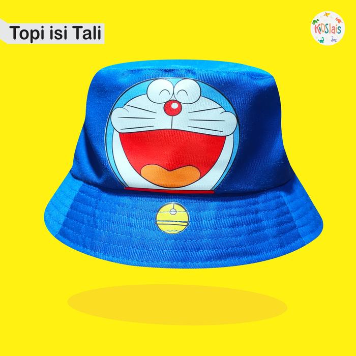 Gambar Topi anak bucket hat anak katun usia 1 - 8 tahun motif Doraemon - 1 dari Kidslais undefined Tokopedia