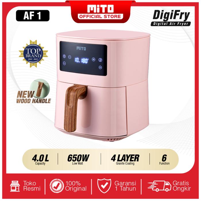 Gambar Mito Air Fryer AF1 Low Watt Original - Mesin Penggoreng Tanpa Minyak - Pink dari RB Shop Manado undefined Tokopedia