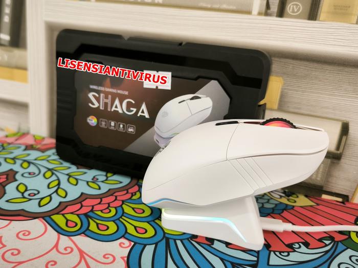 Gambar Mouse Gaming Wireless Rexus SHAGA RX130 RX-130 with Dock Charger RGB - Putih dari Lisensiantivirus undefined Tokopedia