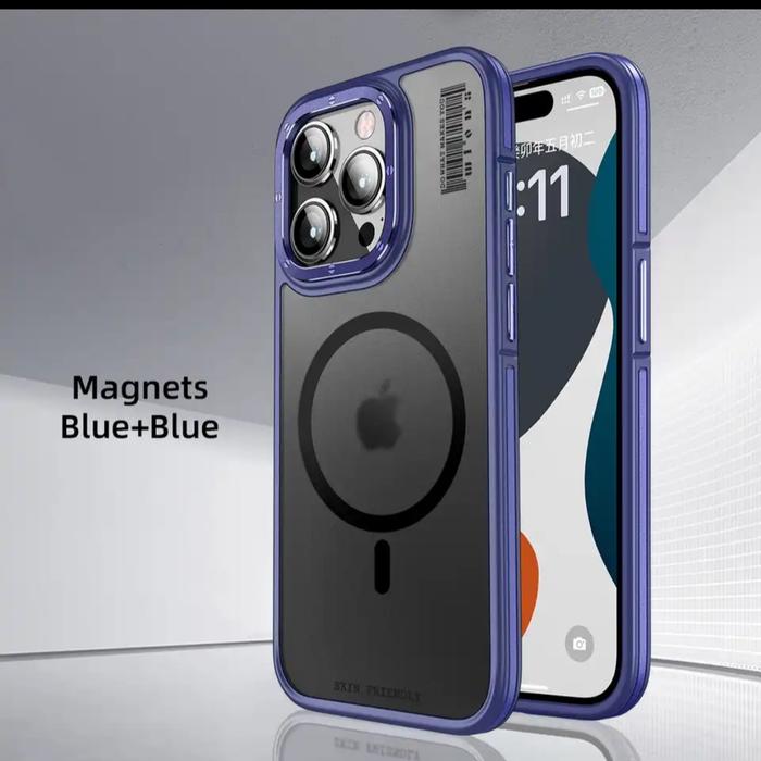Gambar iPhone 15 Pro Max / 15 Plus Soft Case MagSafe Premium WLONS 15Pro Dual - Blue, IP 15 dari i-case undefined Tokopedia
