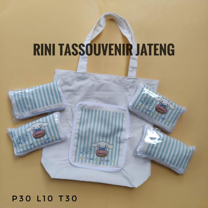 Gambar Tas Kanton Belanja Lipat Blacu - Tas Souvenir Blacu Lipat Sablon Laser - P30 L10 T30 dari Rts Souvenir undefined Tokopedia
