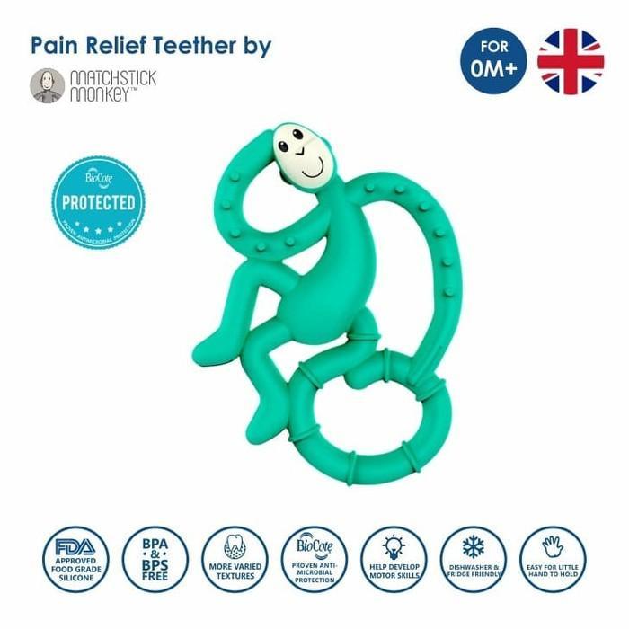 Gambar Matchstick Monkey Mini Monkey Teether / Gigitan Bayi TERMURAH - Green dari Ninety Six Point Official undefined Tokopedia