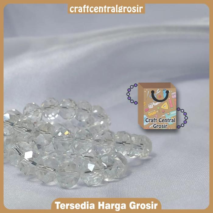 Gambar Kristal Ceko Gepeng / Kristal Ceko Bakpao / Manik Ceko 4 mm BIASA - Bening dari Craft Central Grosir undefined Tokopedia