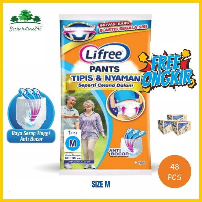 Gambar LIFREE POPOK CELANA DEWASA MURAH Size M L XL XXL Karton isi 48 SACHET - M dari Berkahstore345 undefined Tokopedia