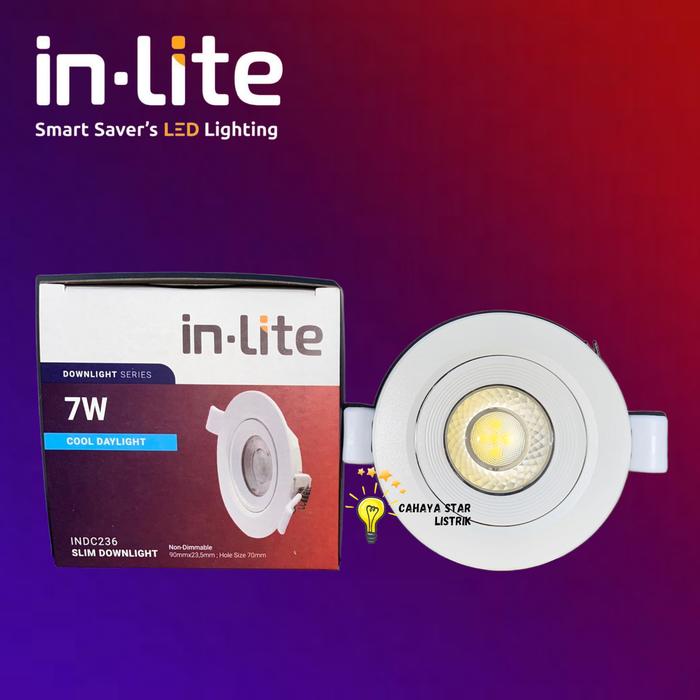 Gambar LAMPU LED MINI DOWNLIGHT SPOTLIGHT INLITE 7W 7WATT - INDC 236 - Putih dari Cahaya Star Listrik undefined Tokopedia