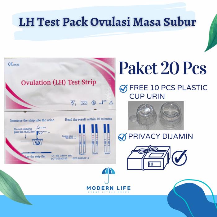 Gambar Paket 20pcs LH test ovulasi tes masa subur ovulation strip tespek pack dari Modern.Lifestyle undefined Tokopedia