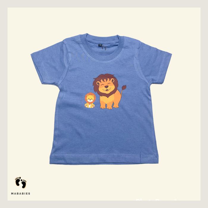 Gambar Kaos Katun Combed Anak Gambar Lucu - Blue, Size 2 dari Mababies Store undefined Tokopedia