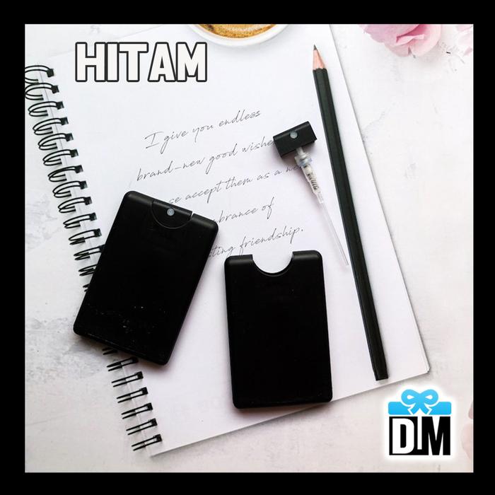 Gambar Botol Spray Parfum Kotak Pocket Kantong Tipis Pipih Gepeng Kartu Refil - Hitam dari Dm.Giftidea undefined Tokopedia