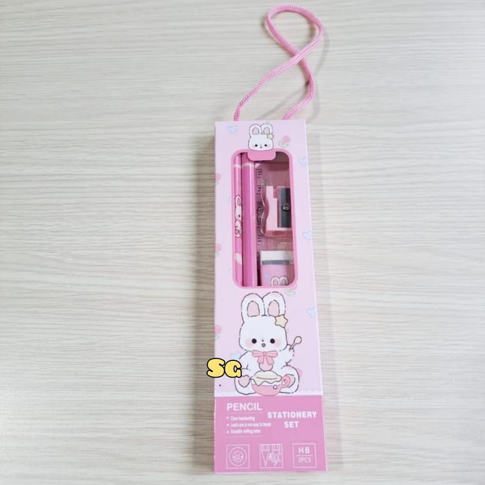 Gambar Perlengkapan Alat Tulis Set (Stationery Set) - Merah Muda dari Starbear23grosir undefined Tokopedia