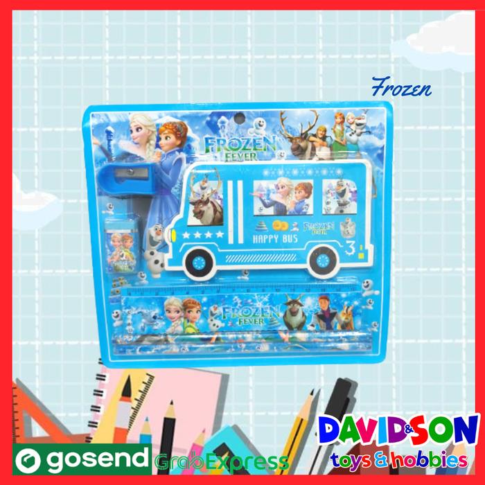 Gambar STATIONERY SET HAPPY BUS / PAKET ALAT TULIS MURAH 8854 - Frozen dari David&amp;Sons undefined Tokopedia