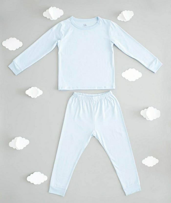Gambar Baju Tidur Anak Unisex TENCEL, Pj Light Blue - Light blue, 1-2 tahun dari Tibikidswear undefined Tokopedia