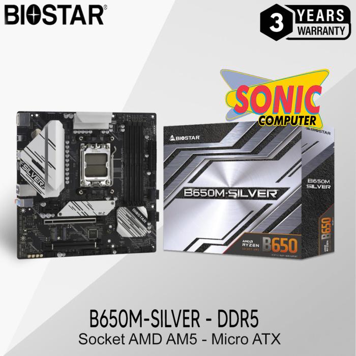 Biostar B650m-silver Ddr5 Socket Amd5 Motherboard Micro Atx