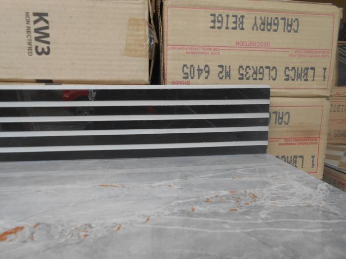 Gambar lis plin - granit 10x60 - garis & pinggul - hitam glossy - GARIS 4 dari sejati anugerah mandiri undefined Tokopedia