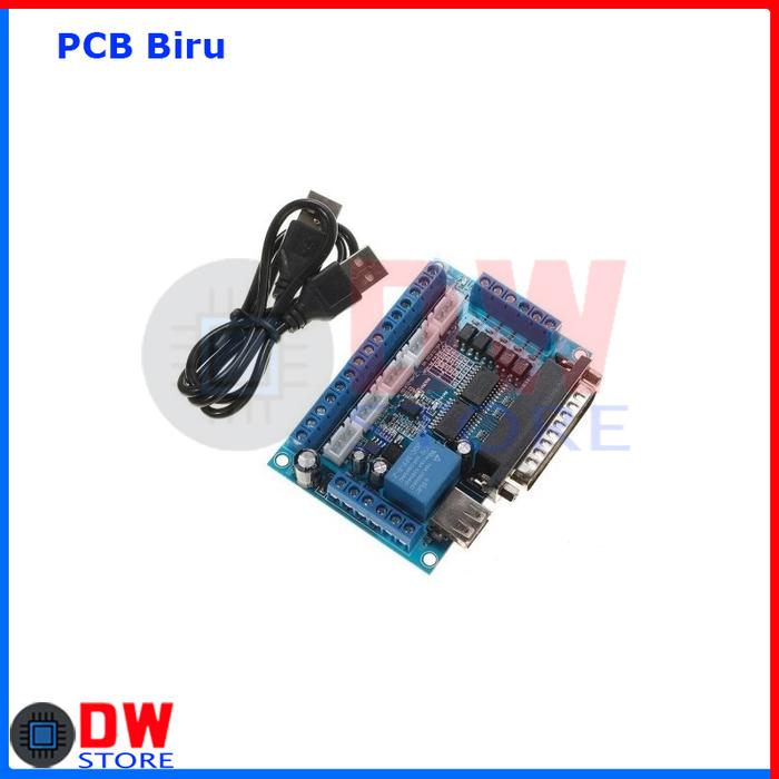 Gambar Driver Motor Stepper MACH 3 MACH3 CNC 5 Axis USB Breakout Board BoB - PCB Biru dari DW-Store Online undefined Tokopedia
