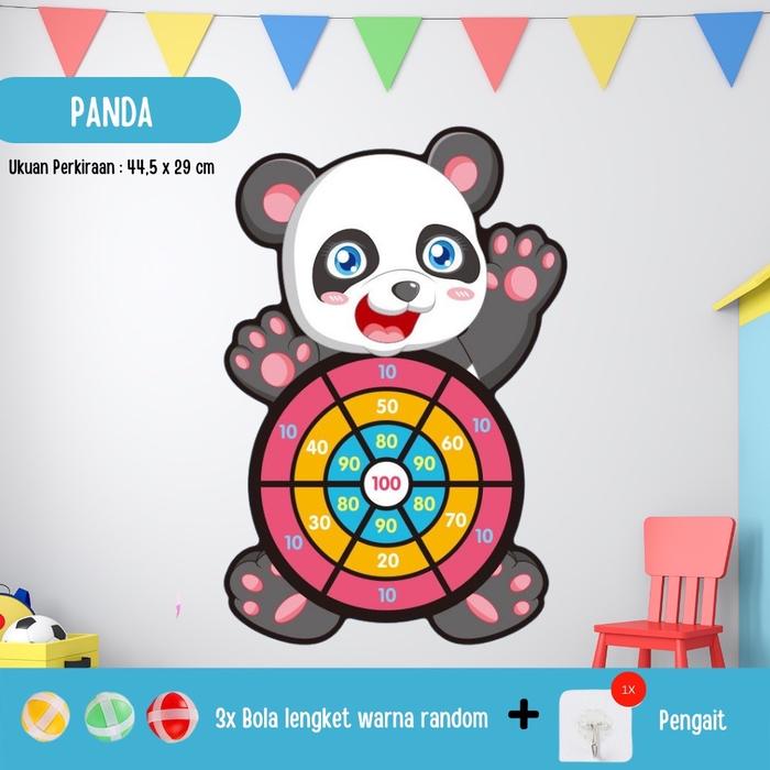 Gambar Mainan Anak Lempar Bola Tempel Papan Panah Dart Game Board Ball Kartun - Panda dari Sumo Baby undefined Tokopedia