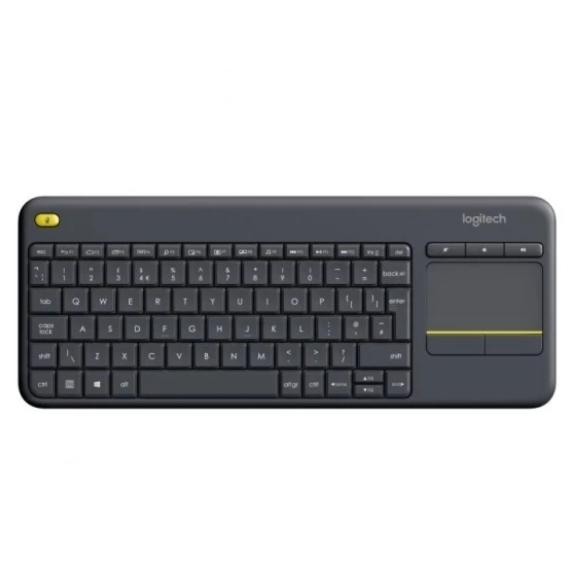 Gambar Keyboard Wireless LOGITECH K400 Plus Touchpad 2.4G USB Receiver Dongle - Trackpad Touch Track Pad Key Board TV PC Tablet Laptop Office Kantor Etc - Hitam dari GENESISCOM undefined Tokopedia
