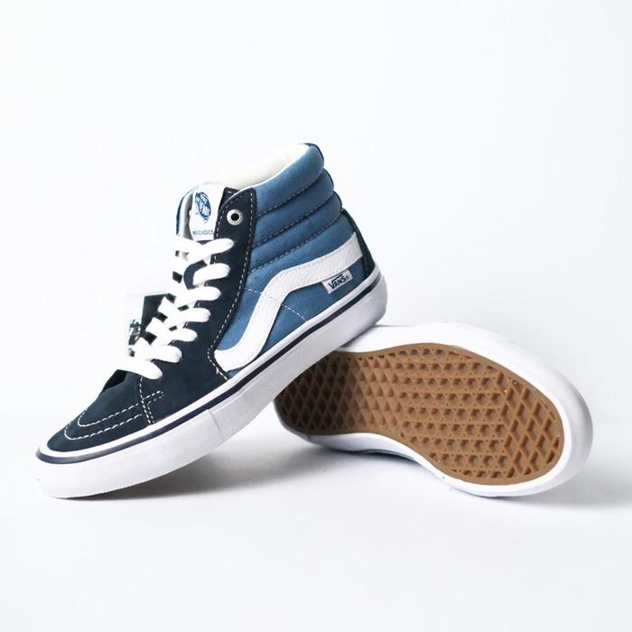 Vans Sk8 Hi Pro Navy Blue Skate SK8-Hi Vans Mens Shoes In Navy