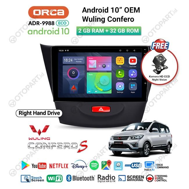 Gambar Head Unit ORCA Wuling Confero Android Auto CarPlay Layar 10" Inch - ECO RHD dari HS VARIASI Car Accessories undefined Tokopedia